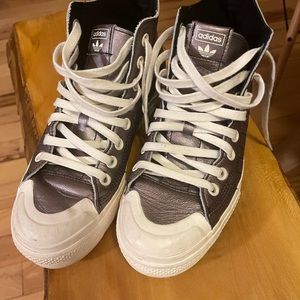 Adidas metallic high tops